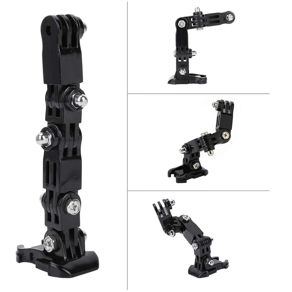 Go Pro Accessories Turntable Button Mount Motorcycle Helmet Chin Bracket Arm For Gopro Hero 12 9 Dji Insta 360 Camera Accessory 5