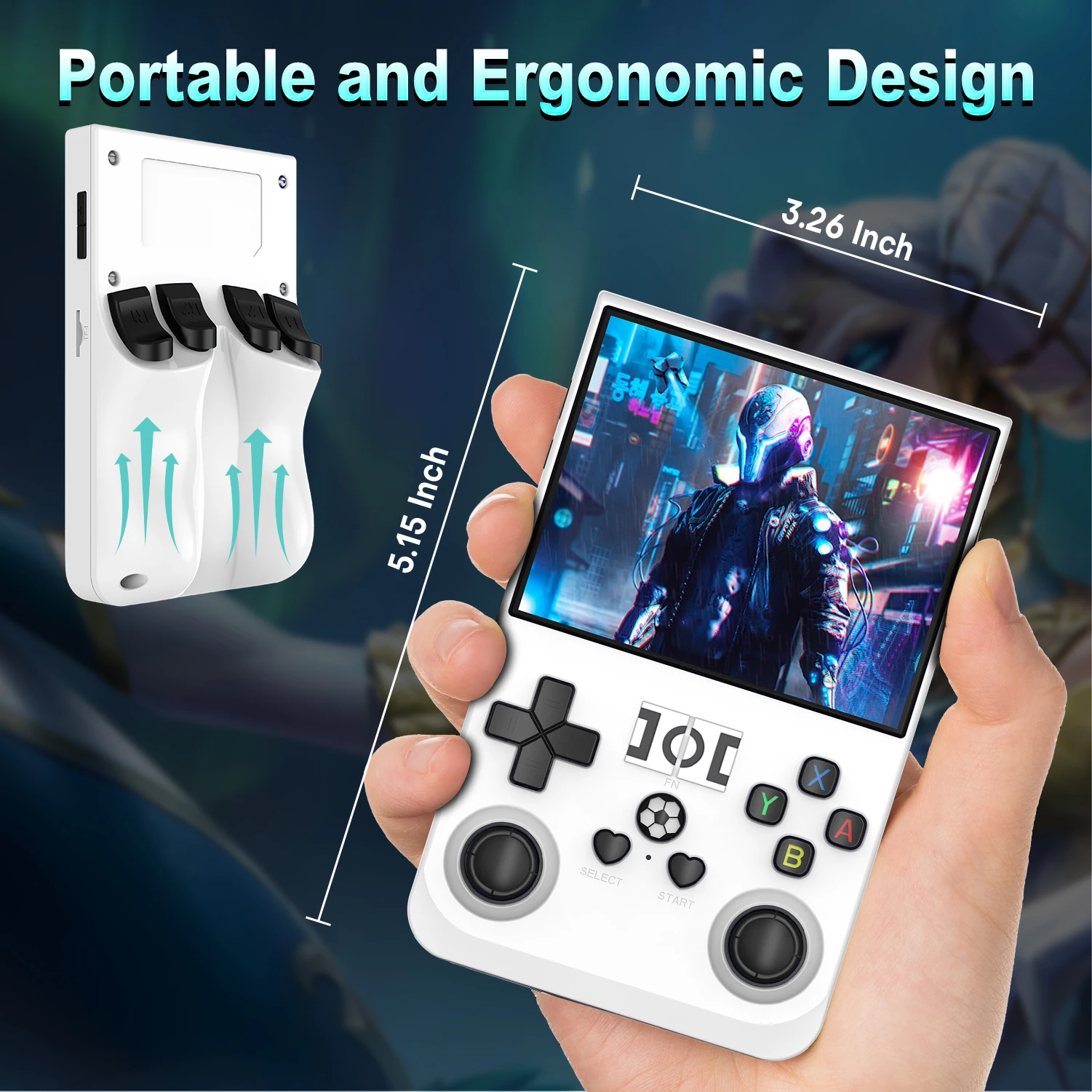 R36PRO Retro Handheld Game Console 64/128G Open Source 3.5 Inch IPS Screen Linux System Portable Pocket Video Player_voghion.com