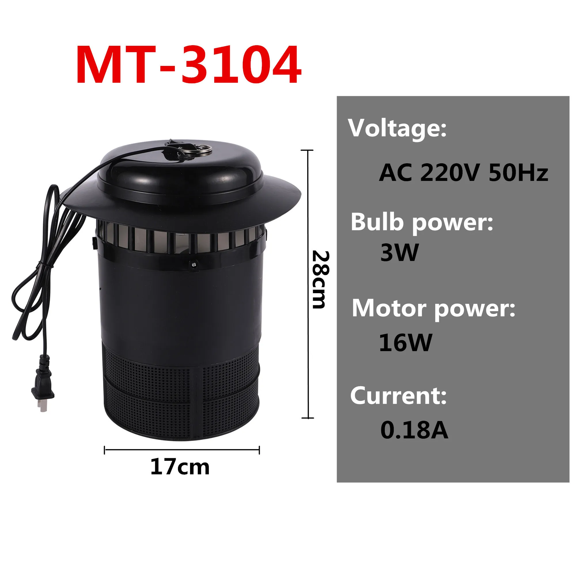 Új 220V mezőgazdasági szúnyogölő lámpa 16W fotokatalizátor inhaláló szúnyogcsapda UV lámpák kültéri kártevőirtó poloskazár