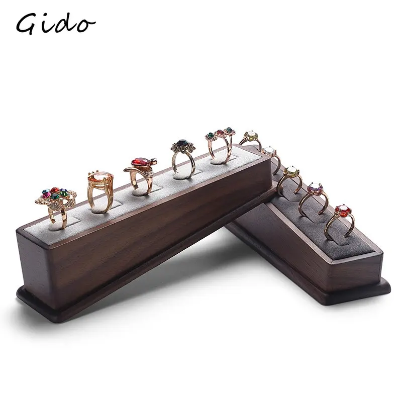 

High-end Jewelry Display Props Solid Wood Ring Display Rack Store Use Counter Display Rack Jewelry Storage Shelf