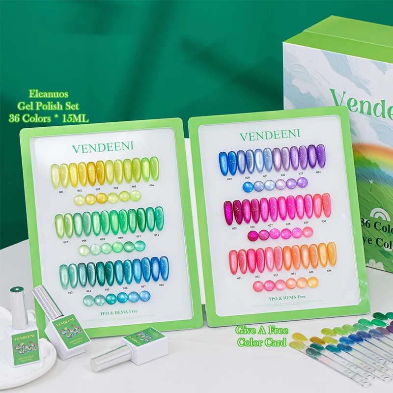 캣아이 젤 폴리쉬 36색, 화려한 유리구슬 크리스탈 캣아이, 살롱 프로 멀티 스타일, 오래 지속되는 쏙 오프 UV LED 네일 젤