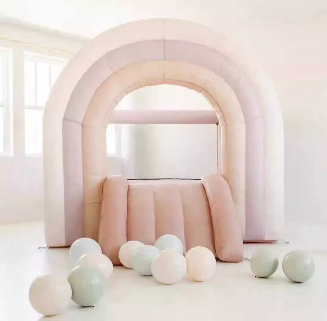 Cheap Mini white pvc inflatable bouncy castle wedding white bounce house party jumping castle for kids