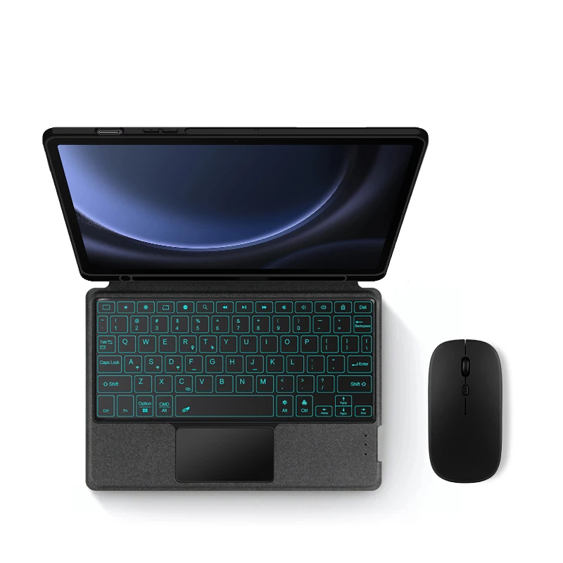 Capa de Teclado Removível para Samsung Galaxy Tab s9 fe 10.9 2023 Sm-x510 X516b Tablet Português Francês Espanhol Alemão - Imagem 2
