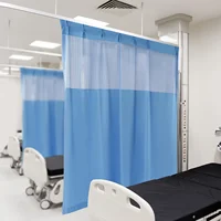 Hospital Curtain with Flat Hooks Machine Weaving Polyester Cubicle Curtain Divider Privacy Screen for Hospital Medical Clinic 1