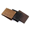 Mens Slim Wallet with Money Clip Genuine Leather Purse RFID Blocking Bifold Credit Card Holder Ultra-thin Male Cash Holder 6