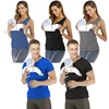Safety Kangaroo Pocket T-Shirt Baby Carrier Summer Pregnancy Clothes Mother Father Short Sleeves Tops Feeding Nylon Cotton Tees 1