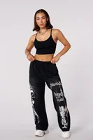 American co branded anime Attack on Titan, jogger, gym training, cotton printed wide leg pants 1