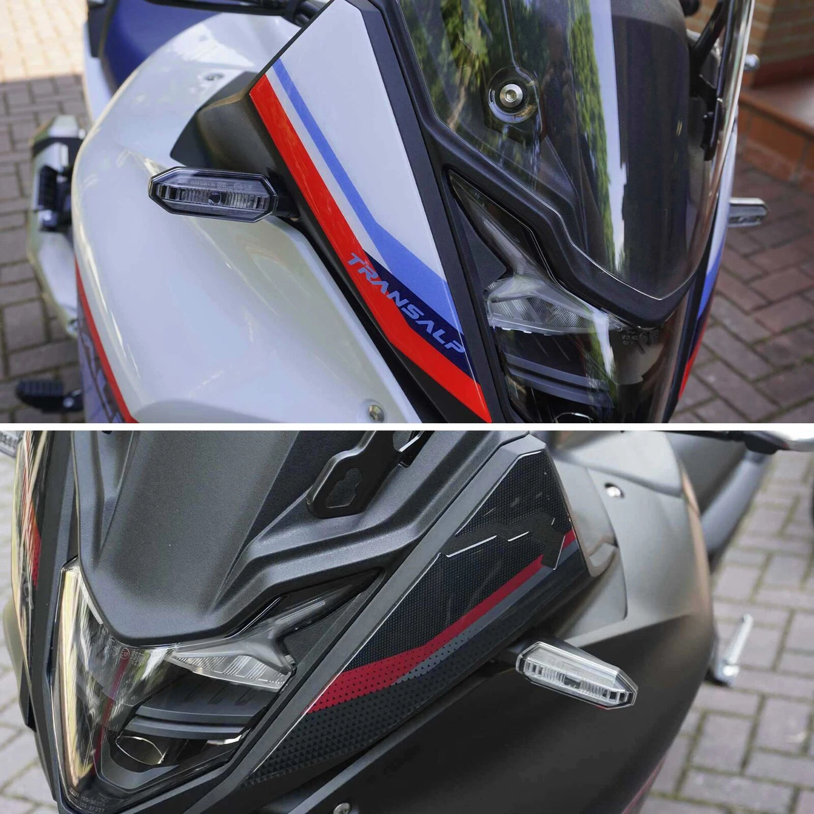 3D-Harzaufkleber Für Honda Transalp XL750 (ab 2022) – Graue Tankfolie Zum Schutz & Design
