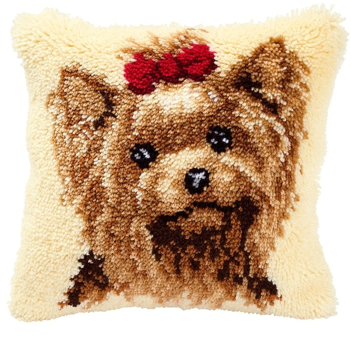 DIY Natural Scenery Latch Hook Kits Plant Pillowcase Knot Pillow Package Latch Hook Kit Set For Needlework Embroidery Cushion