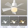 Ceiling Fan LED With Light Remote Control Dimmable 30W E27 Base Modern Smart Wireless Fans Lighting For Bedroom and Living Room 3