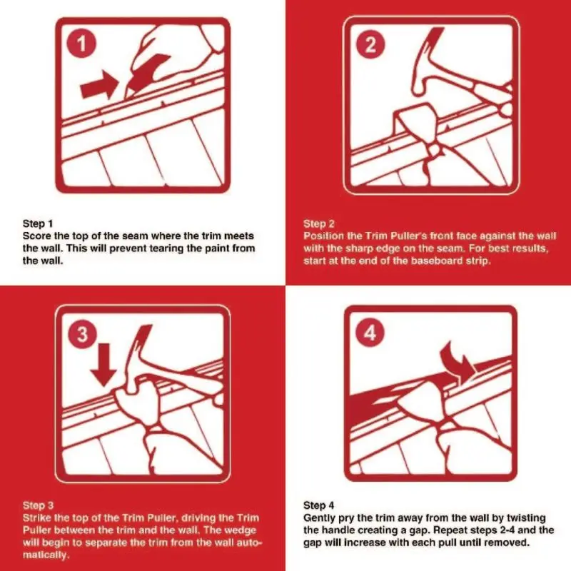 Tool for Effortless Trim Removal Damage-Free Versatile Convenient Lightweight Easy to Carry wood trimming tool