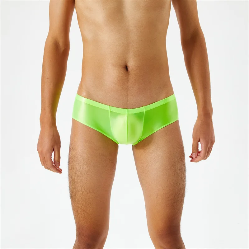 Multi-Color Mens Super Thin Transparent Oil Shine Bright High Elastic Smooth Panties  Low Rise Sexy Gay Boxer Underwear 2
