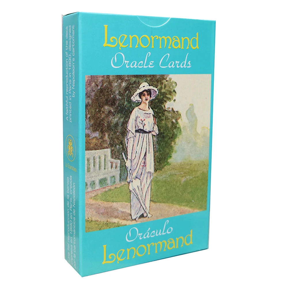 Lenormand Oracle Deck Spanish French Italian English and German Tarot Cards for Beginners with Guidebook DIVIN