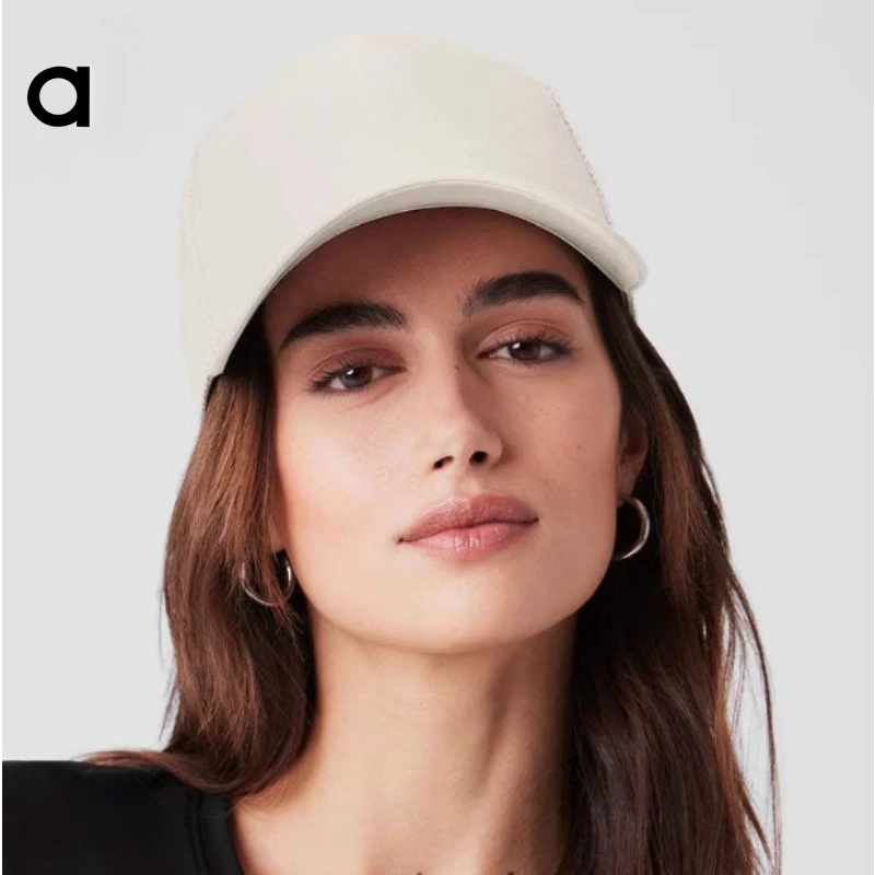 A yoga embroidered baseball caps for men and women sunscreen shade mesh wide brim deep hard top breathable sports cap
