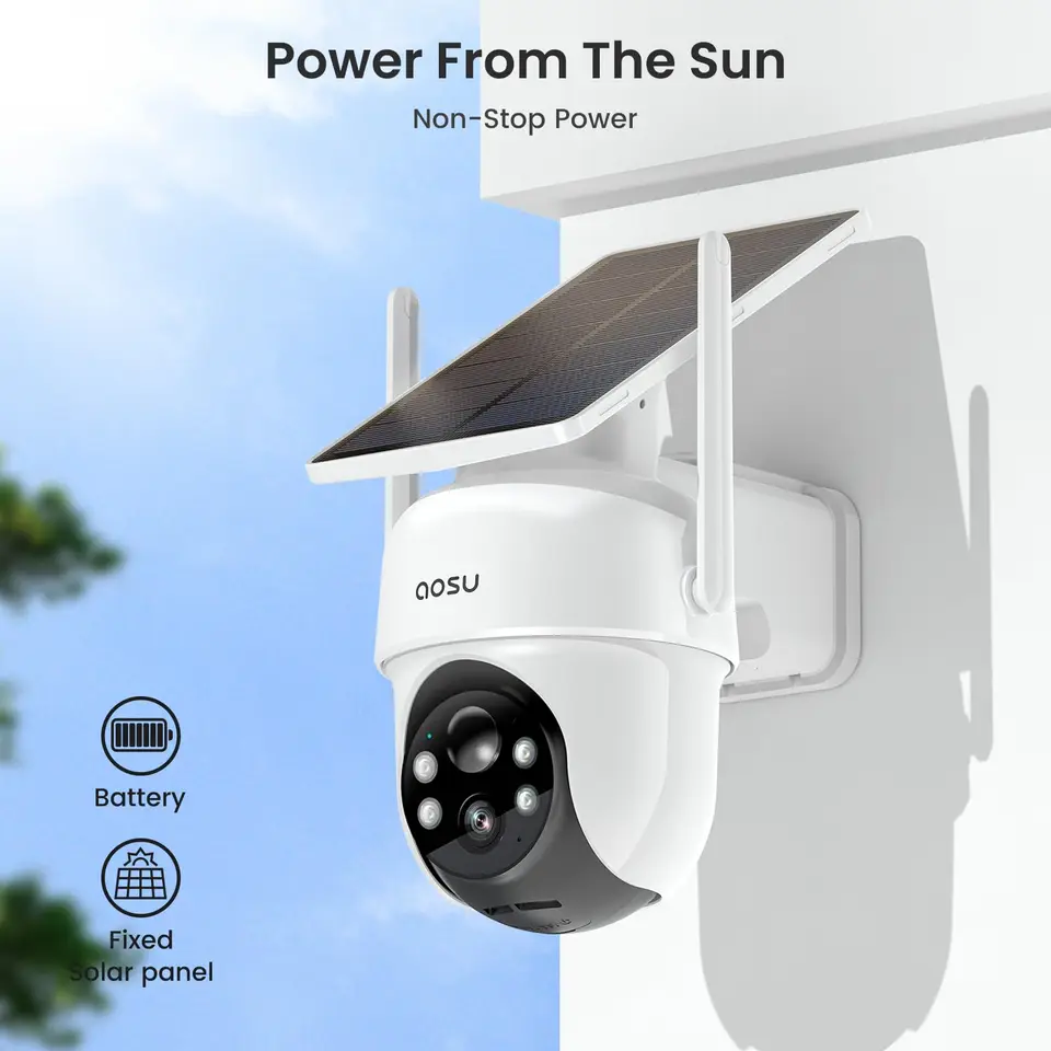 Refurbished AOSU 4 Camera Wireless Solar System