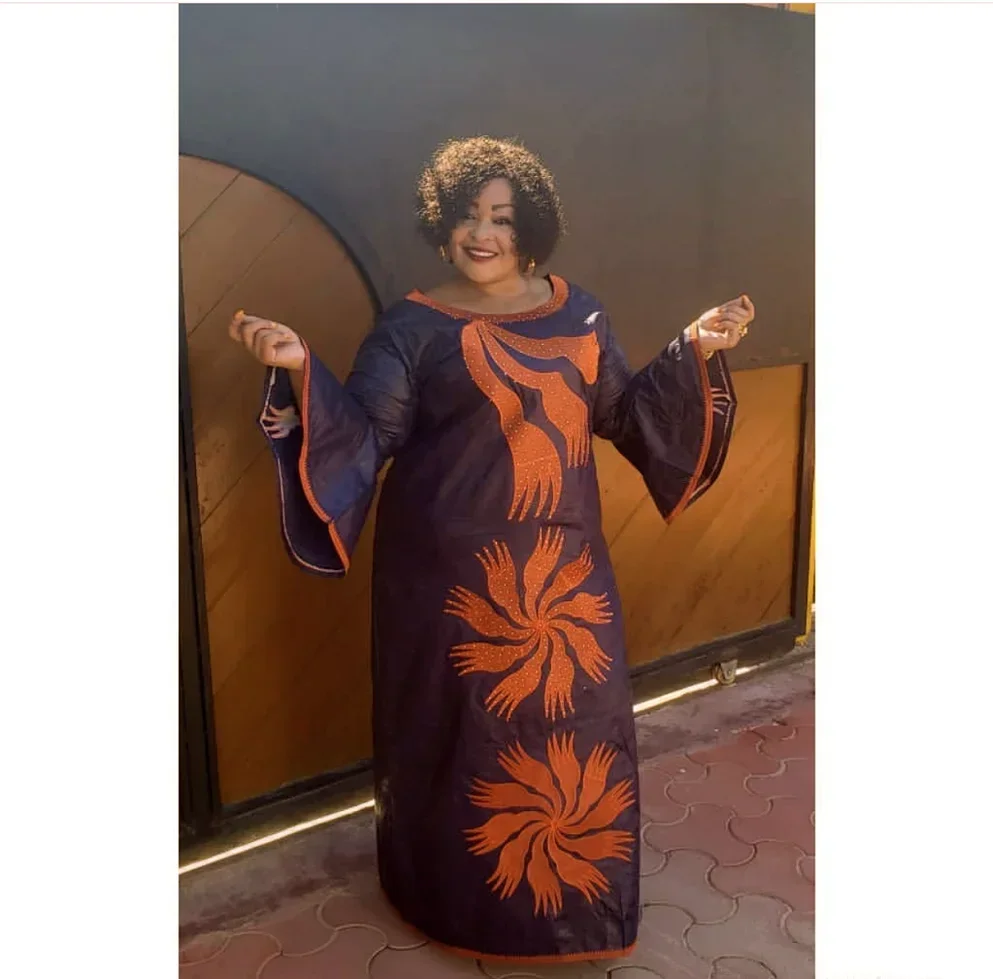 African Dress African Design Dress For Woman Bazin Riche Embroidery Design Long Dress
