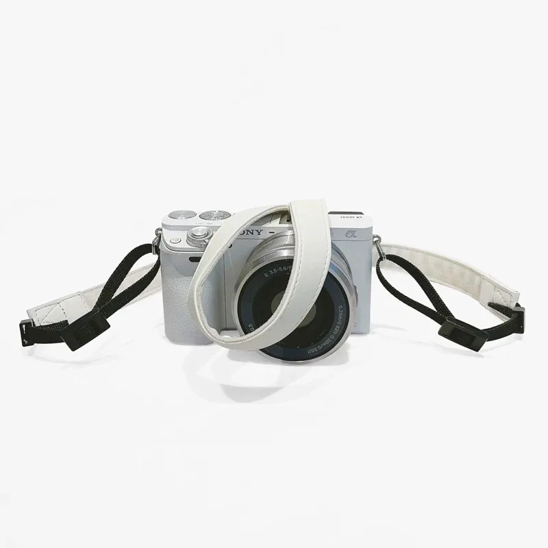 Premium Leather Camera Shoulder Strap - Universal Fit for SLR, DSLR, and Mirrorless Cameras
