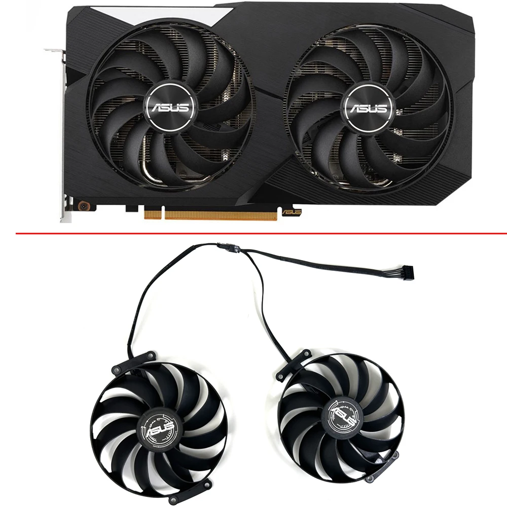 Ventola Di Raffreddamento 95Mm 5Pin Cf1010U12S Dual Rx 6600 6600Xt Gpu Fan Per Asus Radeon Dual Rx 6600 6600Xt 6700Xt Ventole Per Schede Grafiche