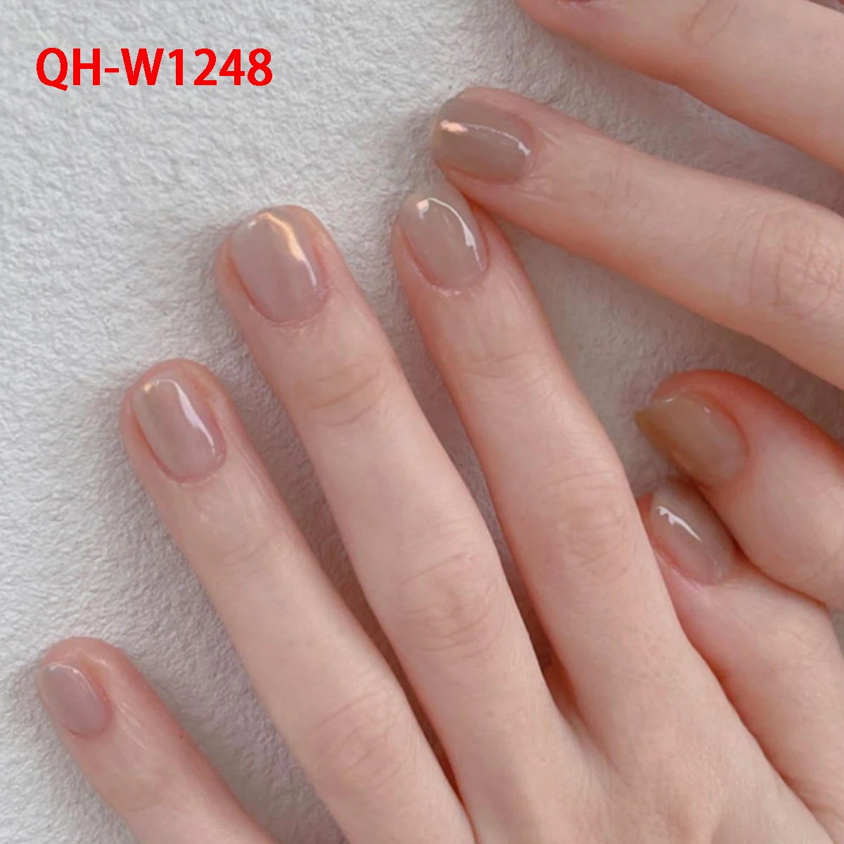 24 künstliche Nägel, Entennägel, Mandelnägel, modische tragbare Nägel, Damen-Pressnägel, inklusive 1 Nagelkleber und 1 Nagelfeile – Detail 7