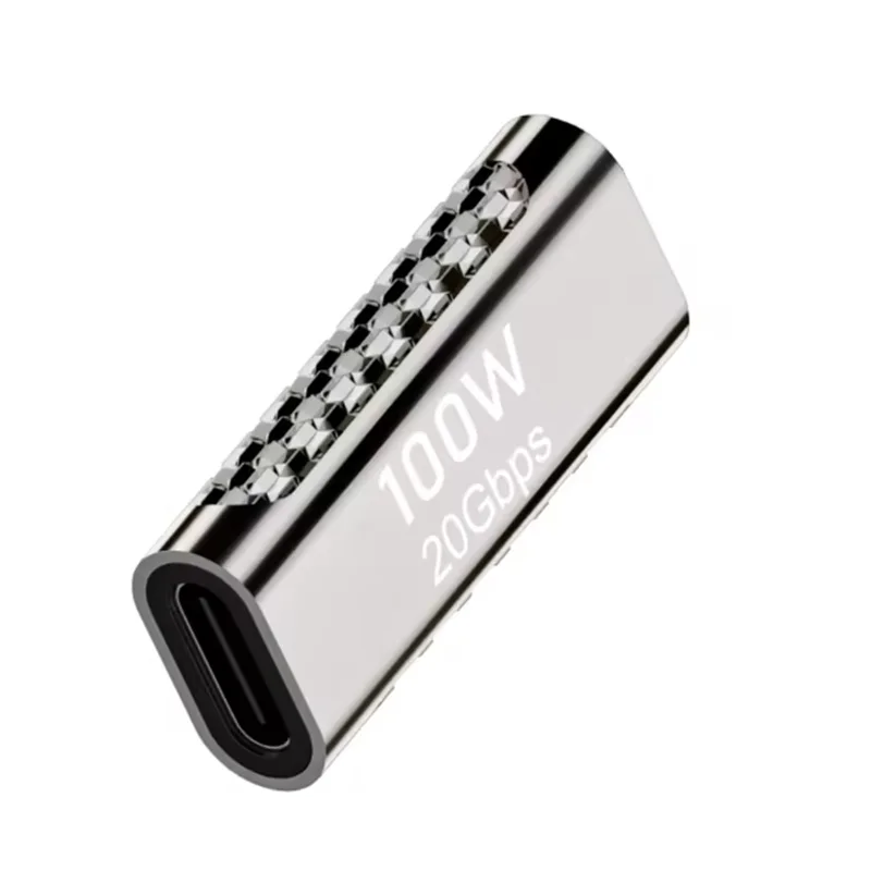 ? 100W USB 4.0 어댑터 엘보우 USB C 타입 C 남성-여성-여성 충전 변환 어댑터 20Gbps 데이터 전송 어댑터