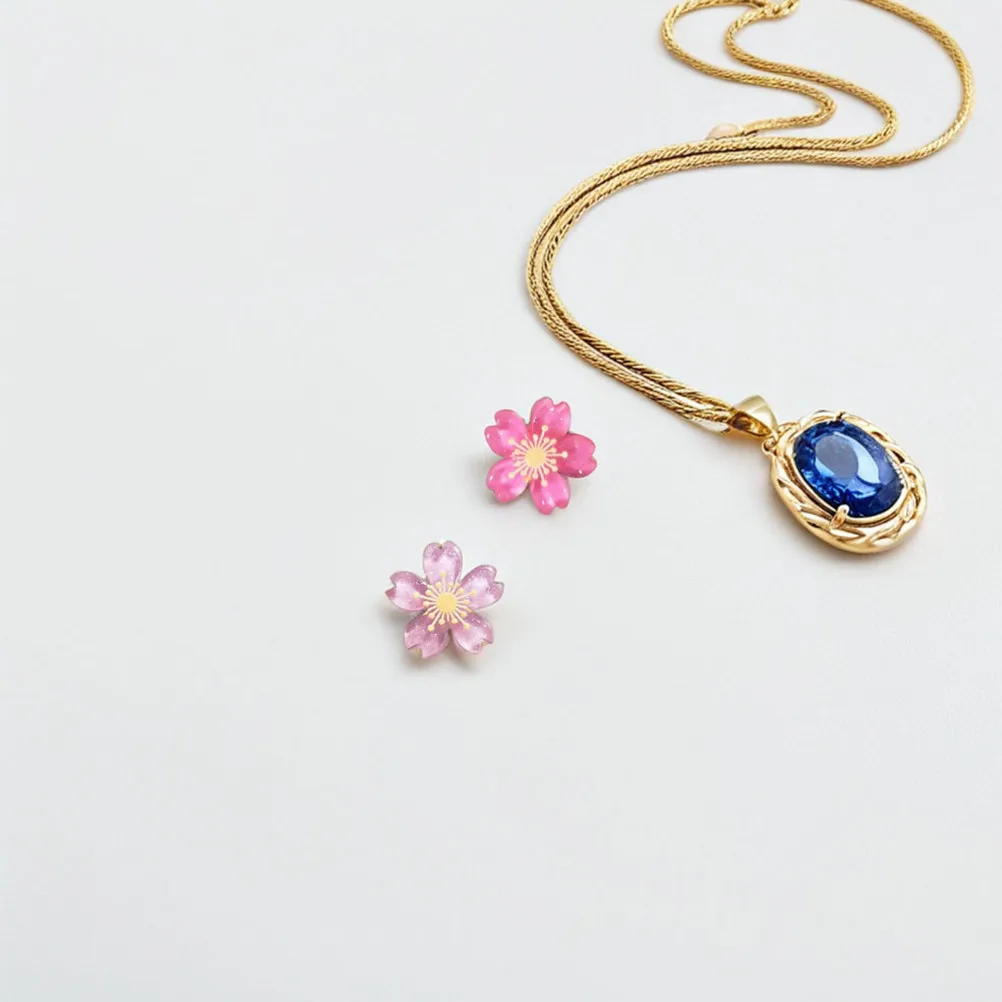 30Pcs 수지 벚꽃 푸시 엄지핀 장 플랫 헤드 핀 귀여운 꽃 노트 핀 홈 오피스 학교 게시판