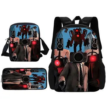 TITAN SPEAKER MAN Child School Backpack With Shoulder Bag Pencil Bags School Bags for Boys Girls Best Gift 1