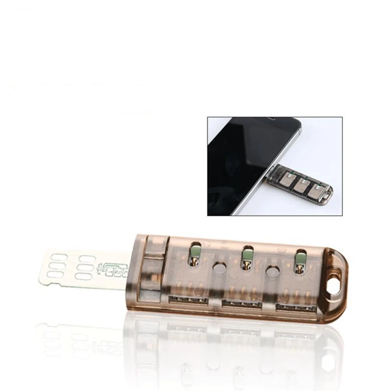 6-Slot SIM Card Adapter Multi-SIM Card Reader Mini SIM Nano with Independent Control Switch for iPhone 5/6/7/8/X