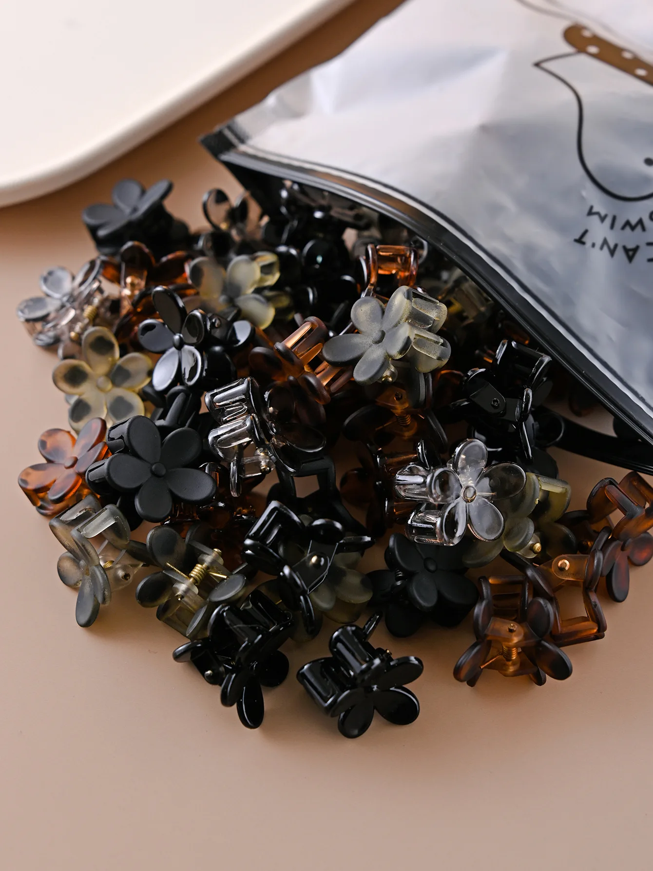 10 stücke Vintage Leopard Print Mini Blume Haar Klaue Clip Cartoons Süße Bunte Seite Bang Clip Haarnadel Haarspange Haar Zubehör – Detail 2