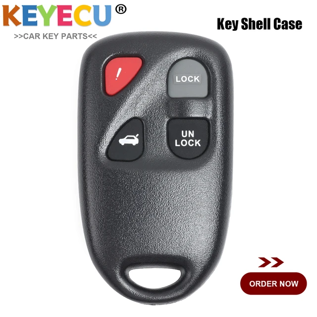 KEYECU Keyless Entry Remote Car Key Case Shell Cover for Mazda 3 6 RX-8,  Replacement Fob 4 Buttons With Buttons Rubber Pad - AliExpress