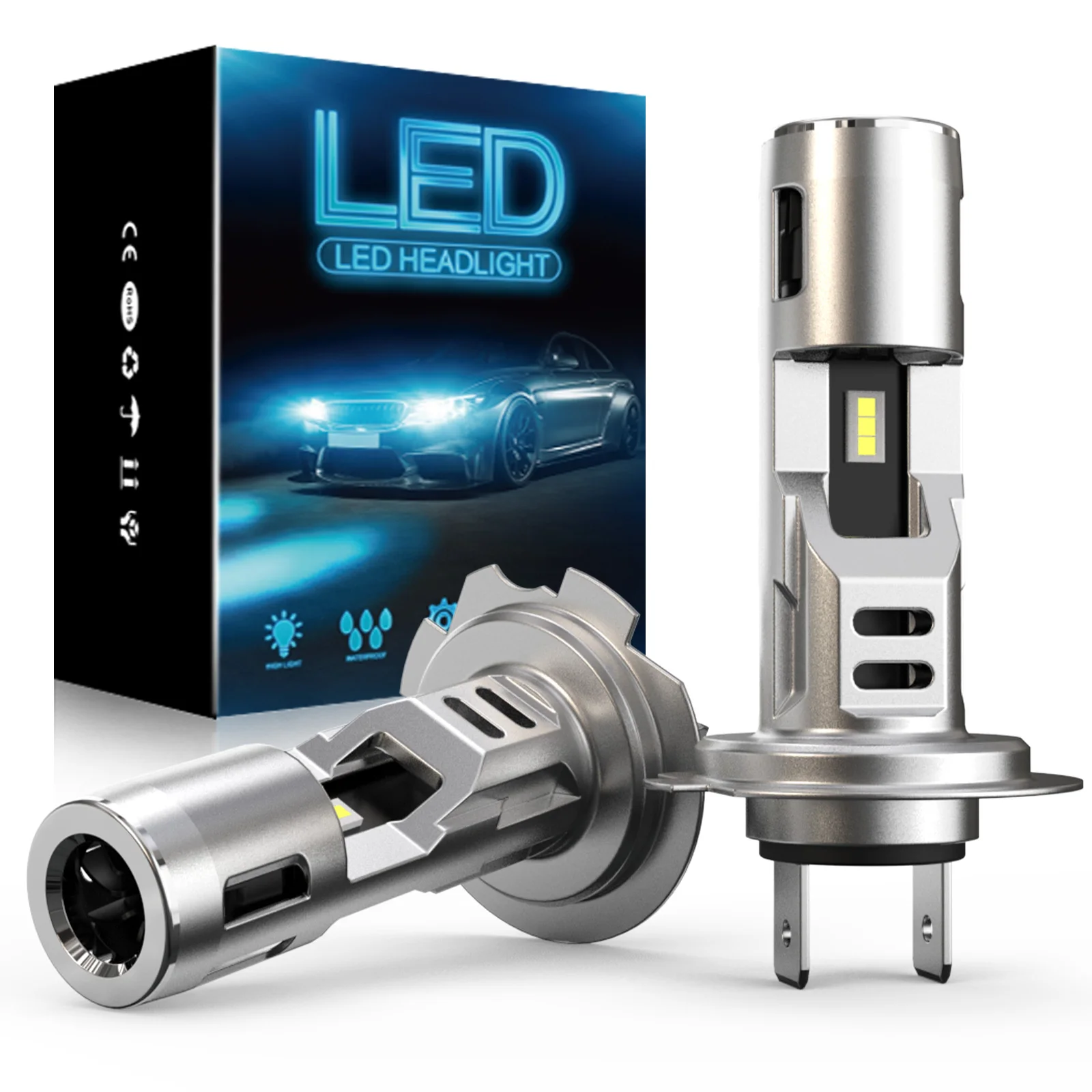 2Pcs H7 LED Headlight Bulb Mini Wireless 110W 12000LM 6000K CSP for Car  Headlamp Auto Diode Lamps H7 Turbo Led 12V Automobile - AliExpress