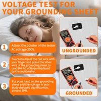 Tapis de mise à la terre, drap de lit avec 10% fibres d'argent et 90% coton biologique, tapis énergétique naturel pour bien-être et terre saine 5