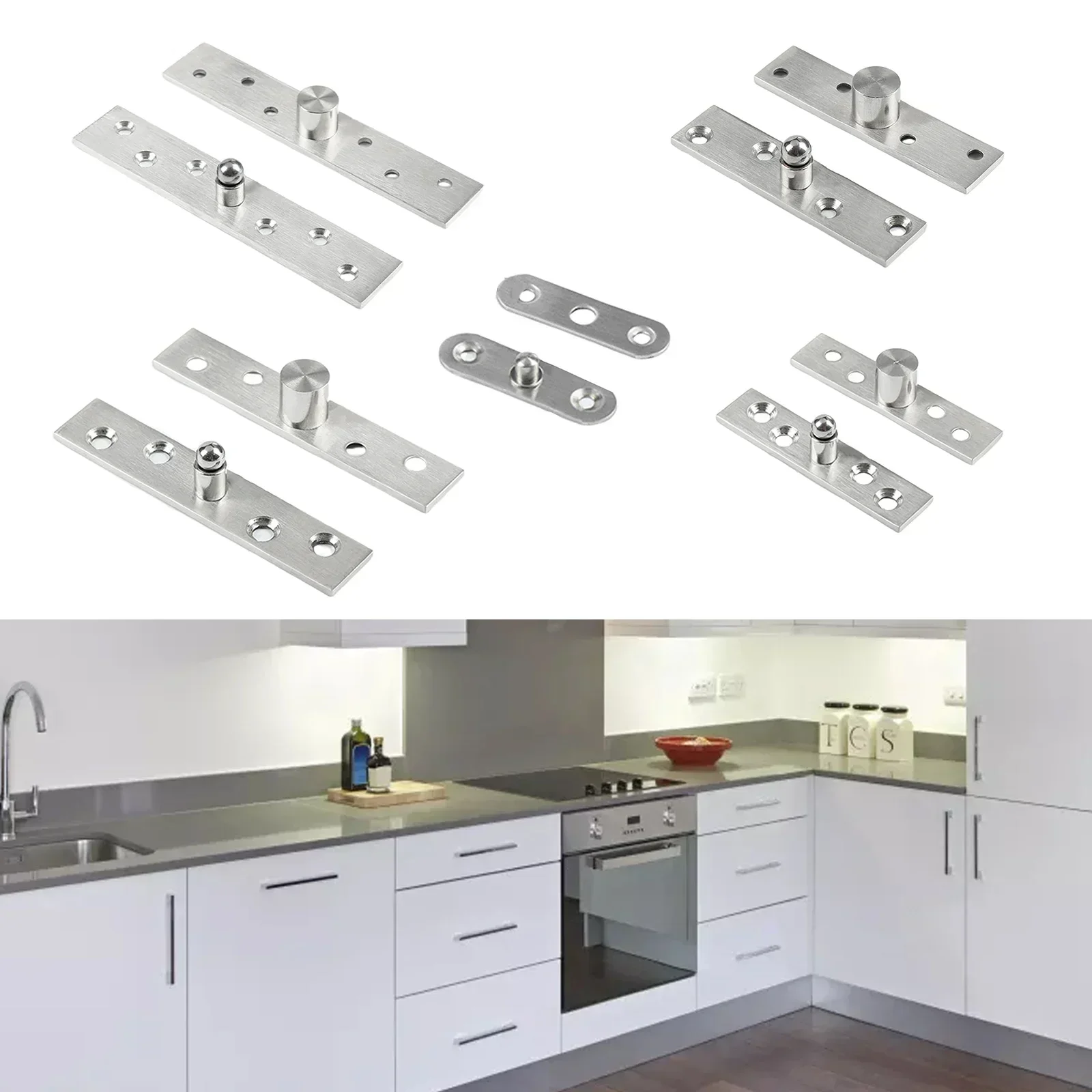 Stainless Steel Pivot Door Hinge Heavy Duty Up And Down For 360 Degree Shaft For Room Mansion Rotary Door Pivot Hardware