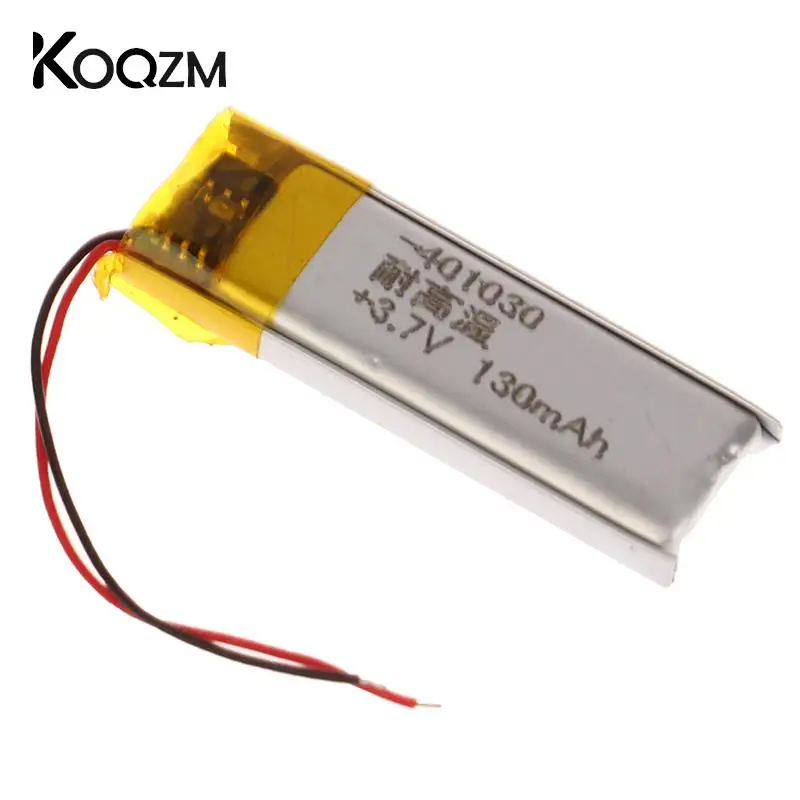 3-7V-130mAh-Rechargeable-Battery-Module-401030-Lithium-Polymer-Battery ...