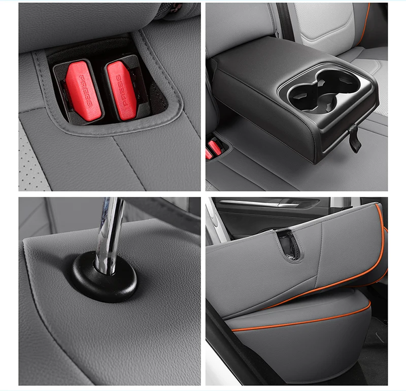 2021-2023 Haval H6 용 맞춤형 카시트 커버, 전면 및 후면 풀 세트, 인조 가죽
