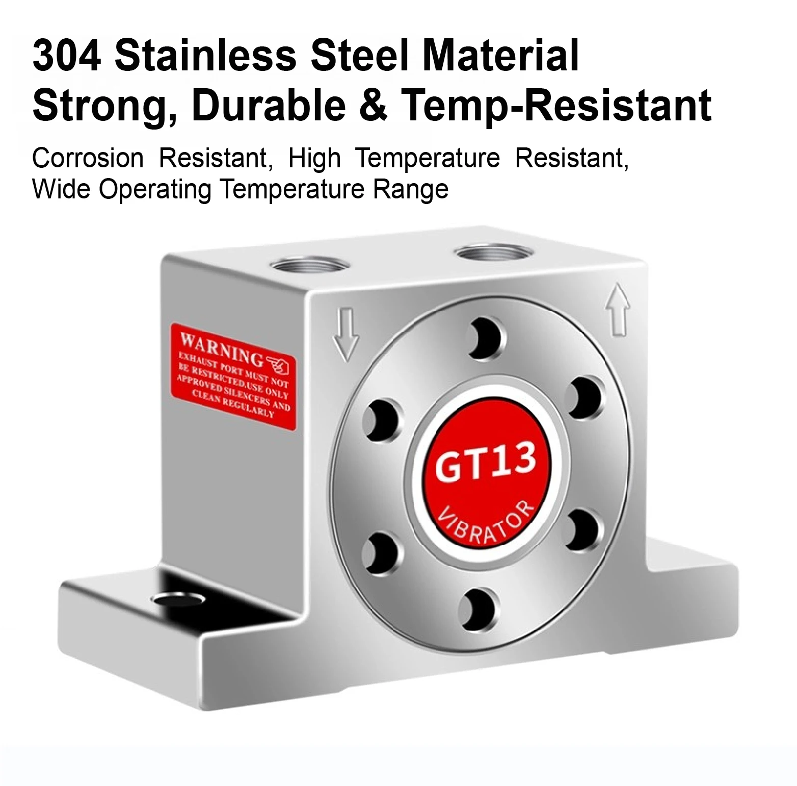 GT13 GT16 Pneumatic Turbine Vibrator 304 Stainless Steel Corrosion Resistant Hig