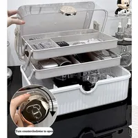 Portable Nail Polish Organizer Lockable Container for Arts Crafts Cosmetic Storage Box Art Tool First Aid Storage Medicine Box 2