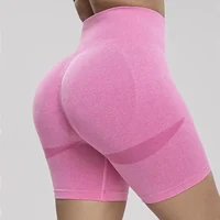 Seamless Sports Women Shorts Muliticolor Yoga Shorts Stretchy High Waist Running Cycling Leggings Hip Liftting Solid Gym Shorts - Image 3