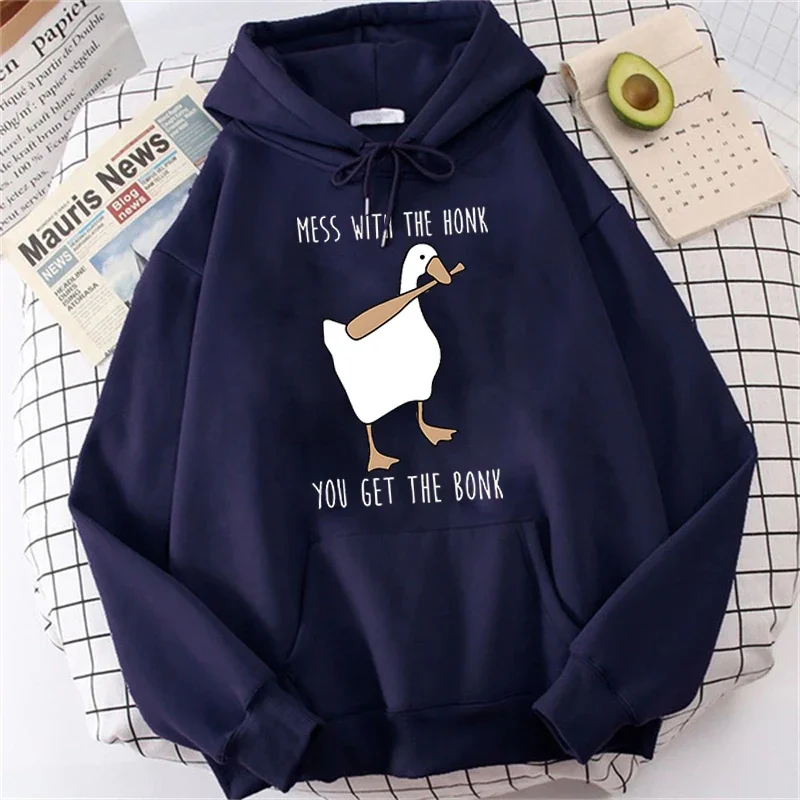 thumbnail image 1 of Sudadera con capucha de pato de béisbol de la paz, jersey de ganso kawaii, sudadera divertida para hombres, sudadera con capucha de gran tamaño para adolescentes, camisetas Kpop, sudadera con capucha, 1 of 4