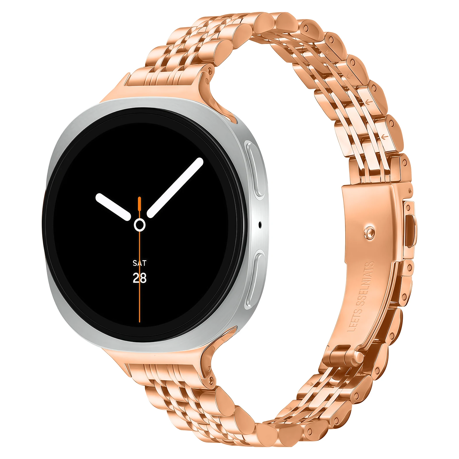 Elegant Stainless Steel Watch Strap - Metal Link Bracelet