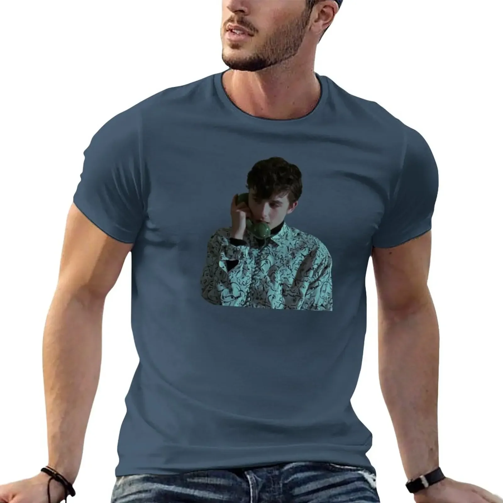 

Elio on the phone T-Shirt oversizeds vintage clothes mens tall t shirts