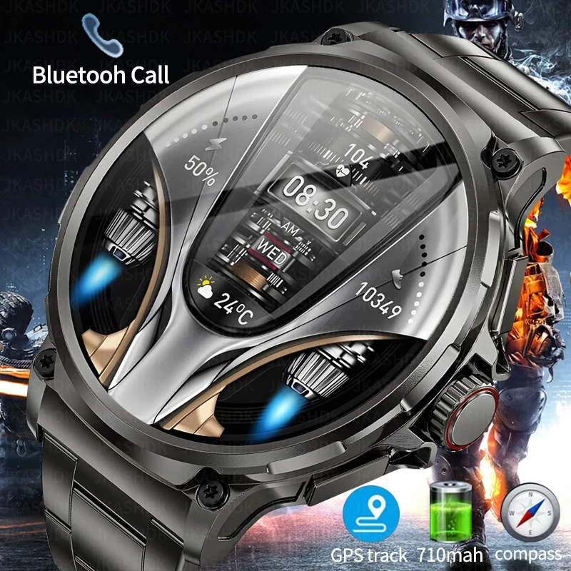 

Мужские смарт-часы с GPS-треком, 2024 дюйма, AMOLED-экран, 1,85 мАч