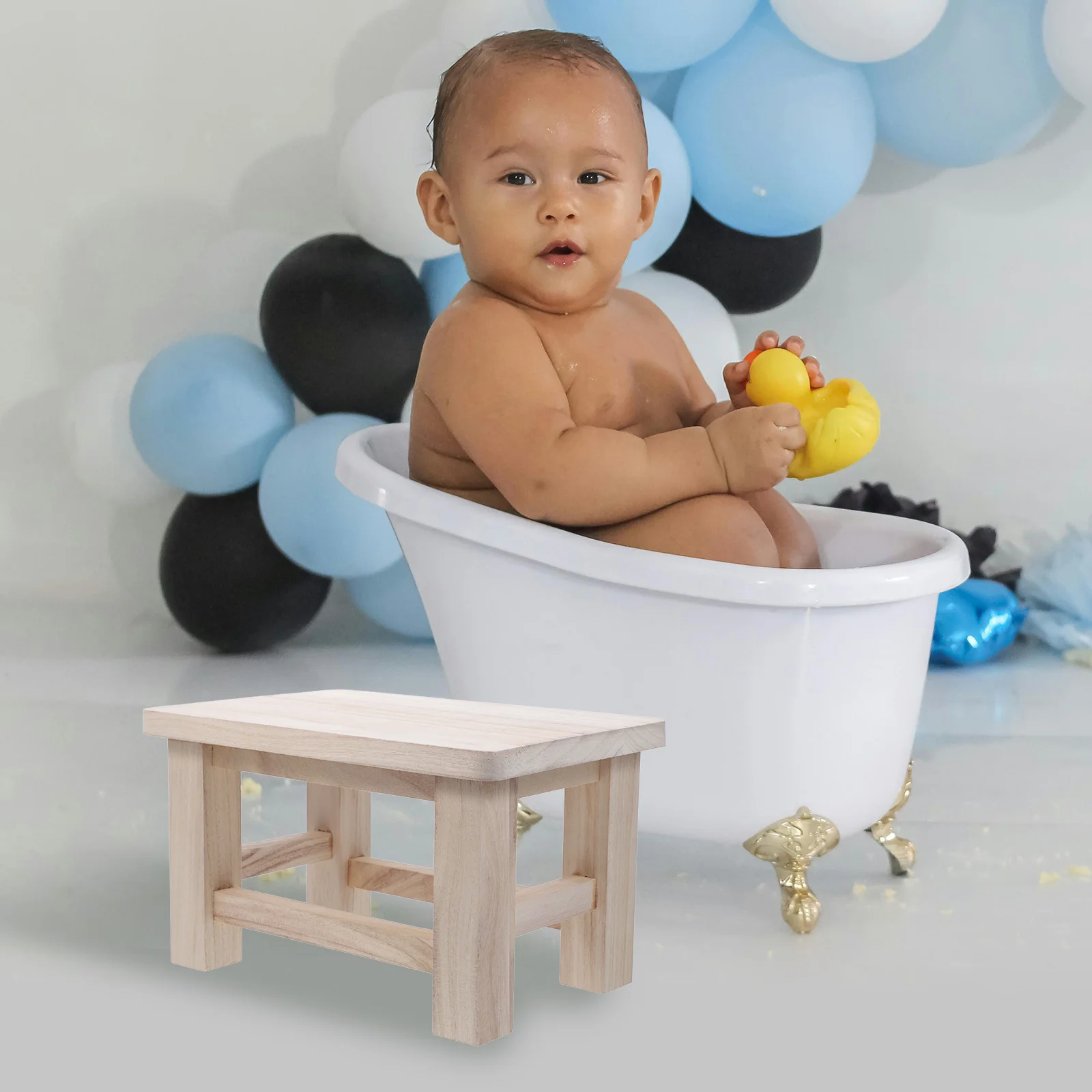 3Pcs Solid Wood Children Shoe Changing Stool Kids Step Stools Low Seat Benches Wooden Footrest Compact Children Furniture