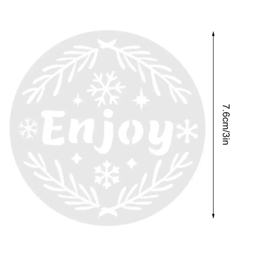 Stencil natalizi per dipingere su legno 20 pezzi Parole natalizie rotonde Ptura Disegno Stencil Modello invernale per tessuti in legno  21