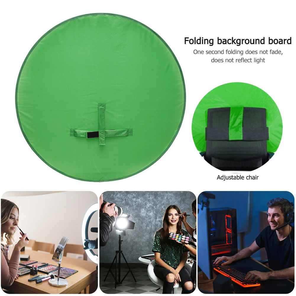 75/110cm Green Screen Photography Props Portable Background Cloth For YouTube Video Studio Simple Foldable Reflector Backdrop