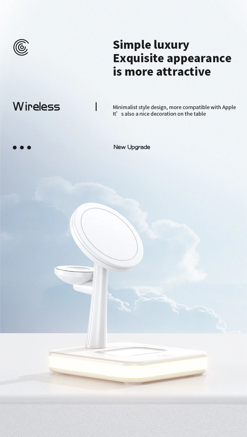 Magnético sem Fio Carregadores Suporte Dock para Iphone 13 12 Pro Max Mini Apple Iver Airpods Luz da Noite Estação de Carregamento Rápido 25w 3 Weddings & Events