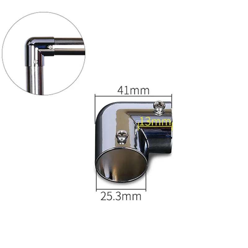 Zinc alloy connector for 25mm tube pipe Movable fastening Clothes Display rack