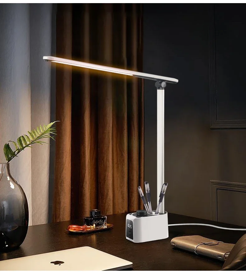 Description Picture 3 of itemLED Desk Lamp Foldable Study Dimmable Office Rechargeable Bedside Lamp for Read Brightness Eye Protect Display Screen Table Lamp