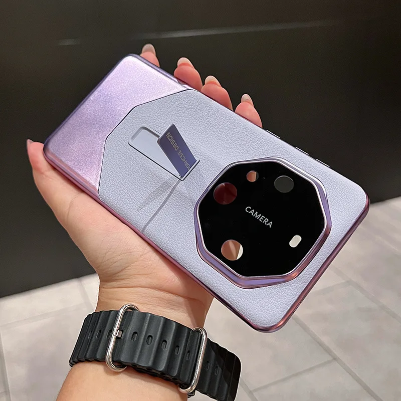 Invisible Bracket Suitable for Huawei Mate60Pro Mobile Phone Case with Glass Film, Protective Cover, Suitable for Mate 50 40 30