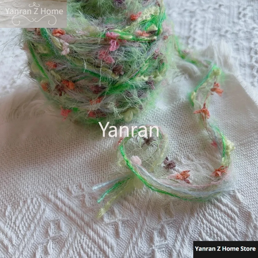 New Hand Mixed Thread Retro Pastoral Oil Painting Series Flower Mixed Thread Handmade DIY Bag Card Holder Hand Ledger Yarn 50g 5