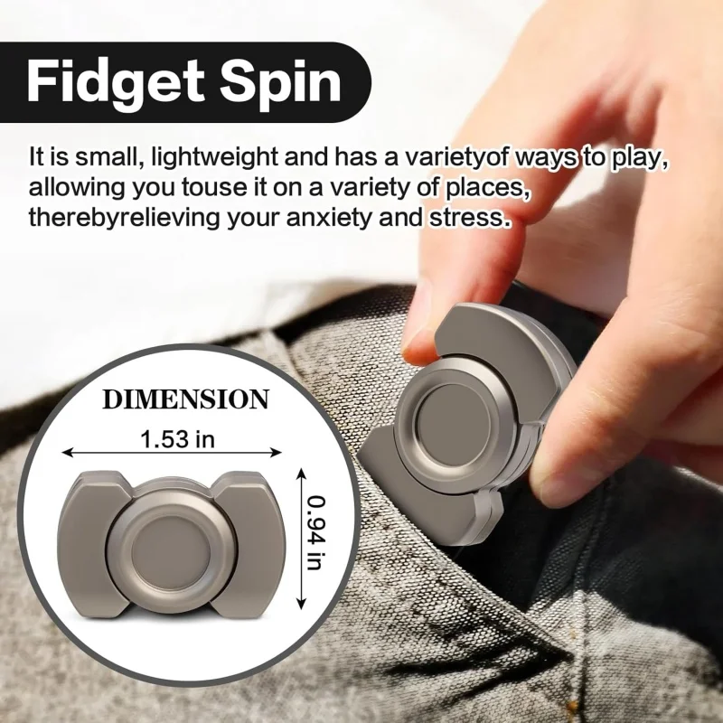 3-in-1 Fidget Spinner Toy For Adults Metal Slider Clicker Magnetic EDC Gadget Gifts Stress Anxiety Relief ADHD Autism